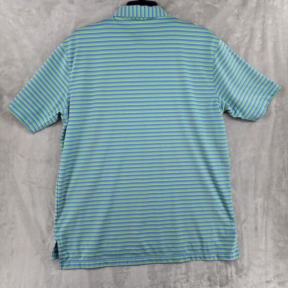 Masters Golf Peter Millar Summer Comfort Polo Shirt Mens Large Blue Green - Picture 6 of 6